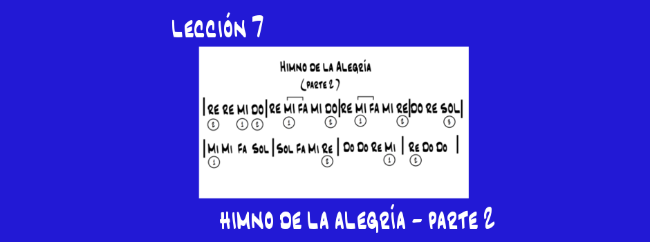 Melodía: El himno de la alegría (segunda parte) (Lección 7)