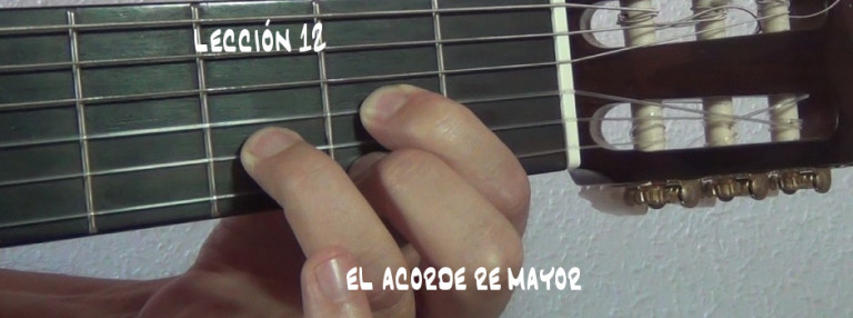 como tocar re mayor en guitarra
