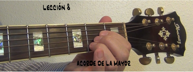 acorde la mayor guitarra acustica