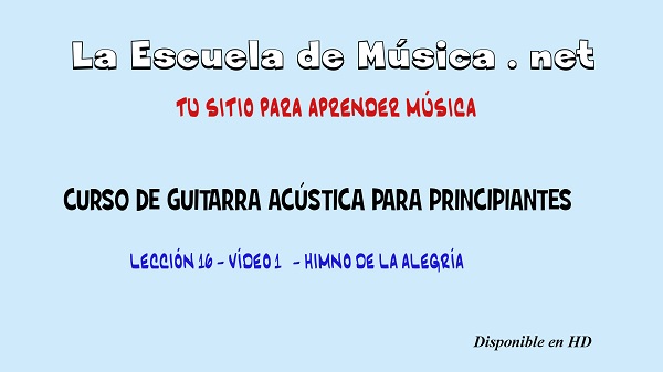 Himno de la Alegría para guitarra acústica