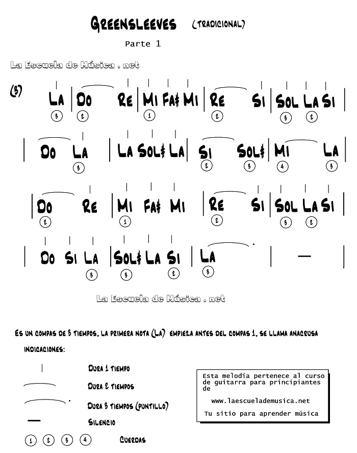 Greensleeves partitura small